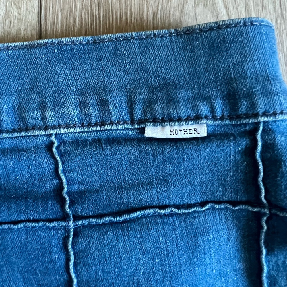 MOTHER denim skirt Patchwork Lovin Schools Out Size 27 - Picture 5 of 6